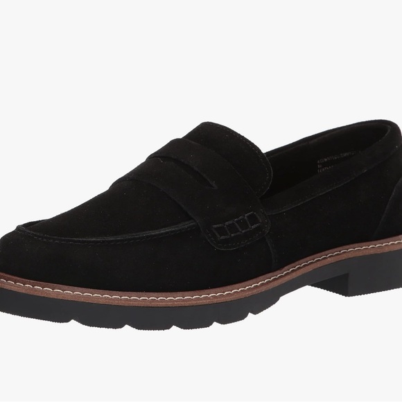 Anne Klein Black Suede Loafer, 8.5 - Picture 1 of 5